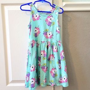 H&M Unicorn Sleeveless Dress Mint Green US 4-6Y